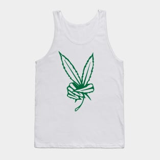 Peace Sign Pot Leaf Logo Tank Top